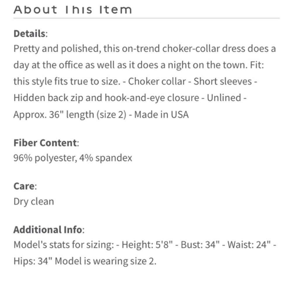 Final🛍Trina Turk 🛍🛍Choker neck dress🛍in black - Picture 5 of 8
